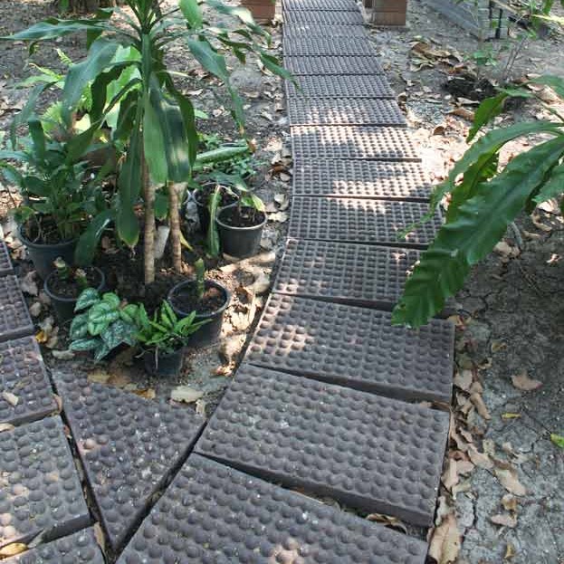 DIY ทำพื้นคอนกรีตนวดฝ่าเท้าเดินเล่นในสวน ด้วยแม่พิมพ์คอนกรีต